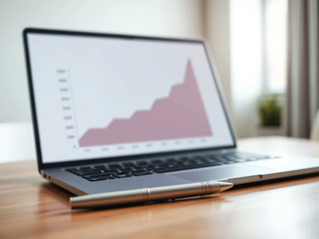A visual representation of a graph trending upwards, symbolizing savings and investment growth.